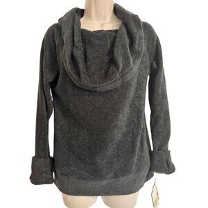 Stonewear Design Kenosha Cowl Sweatshirt Black Size Small NWT $89 Cozy Soft